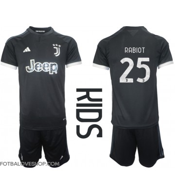 Juventus Adrien Rabiot #25 Dětské Alternativní Dres 2023-24 Krátký Rukáv (+ trenýrky)